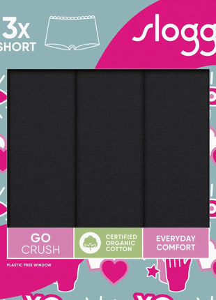 Sloggi short Go Crush short black dames