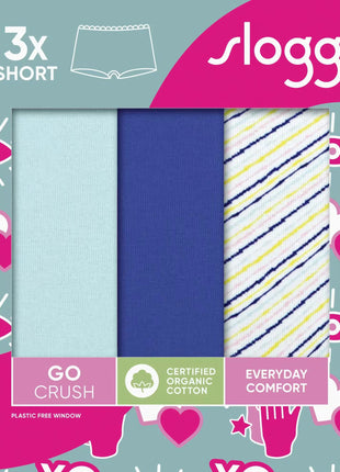 Sloggi short Go Crush short blue light dames