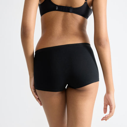 Sloggi short basic+ cotton black dames 10189218-0004 Sloggi shorty basic+ cotton black femmes