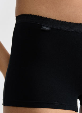 Sloggi short basic+ cotton black dames 10189218-0004 Sloggi shorty basic+ cotton black femmes
