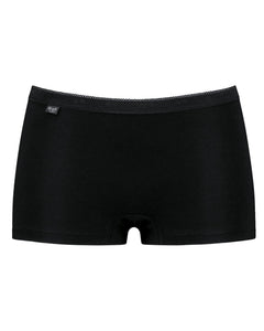 Sloggi short basic+ cotton black dames 10189218-0004 Sloggi shorty basic+ cotton black femmes