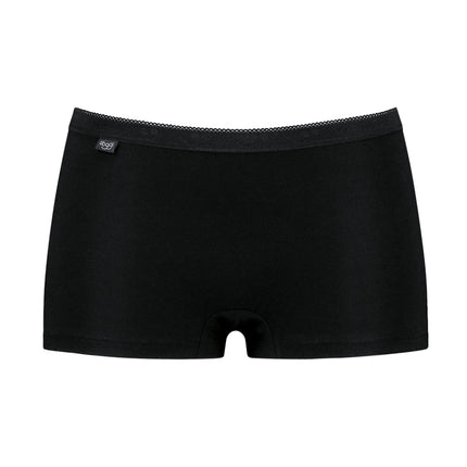 Sloggi short basic+ cotton black dames 10189218-0004 Sloggi shorty basic+ cotton black femmes