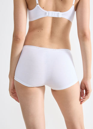 Sloggi short basic+ cotton white dames 10189218-0003 Sloggi shorty basic+ cotton white femmes