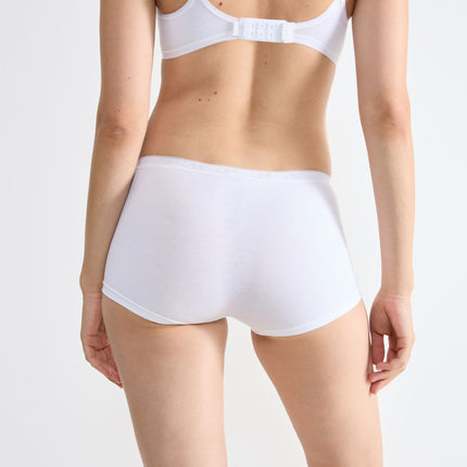 Sloggi short basic+ cotton white dames 10189218-0003 Sloggi shorty basic+ cotton white femmes
