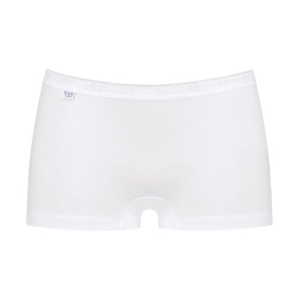 Sloggi short basic+ cotton white dames 10189218-0003 Sloggi shorty basic+ cotton white femmes