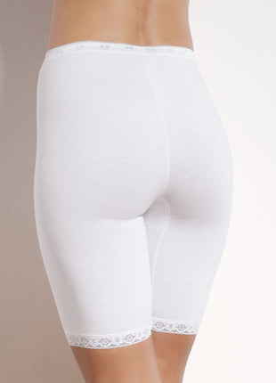 Sloggi short basic+ long white dames 10007643-0003 Sloggi shorty basic+ long white femmes