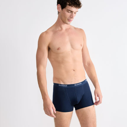 Sloggi short basic night blue heren 10004753-0080 Sloggi boxer basic night blue hommes