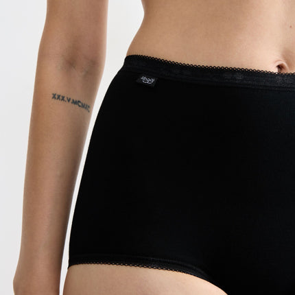 Sloggi slip basic+ maxi cotton black dames 10005037-0004 Sloggi slip basic+ maxi cotton black femmes