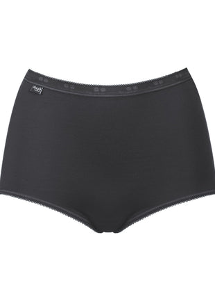 Sloggi slip basic+ maxi cotton black dames 10005037-0004 Sloggi slip basic+ maxi cotton black femmes