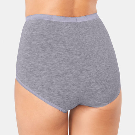Sloggi slip basic+ maxi cotton grey combination dames 10005037-M013 Sloggi slip basic+ maxi cotton grey combination femmes