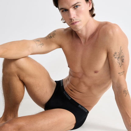 Sloggi slip basic midi black heren 10004712-0004 Sloggi slip basic midi black hommes