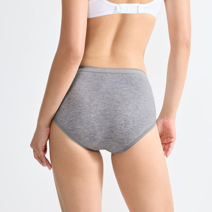 Sloggi slip basic+ midi cotton grey combination dames 10005038-M013 Sloggi slip basic+ midi cotton grey combination femmes