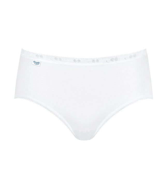 Sloggi slip basic+ midi cotton white dames 10005038-0003 Sloggi slip basic+ midi cotton white femmes