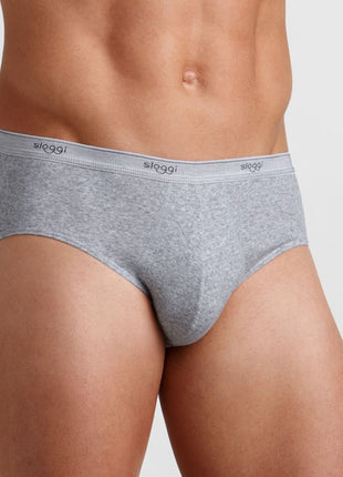 Sloggi slip basic midi grey heren 10004712-0034 Sloggi slip basic midi grey hommes