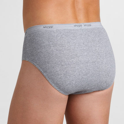 Sloggi slip basic midi grey heren 10004712-0034 Sloggi slip basic midi grey hommes