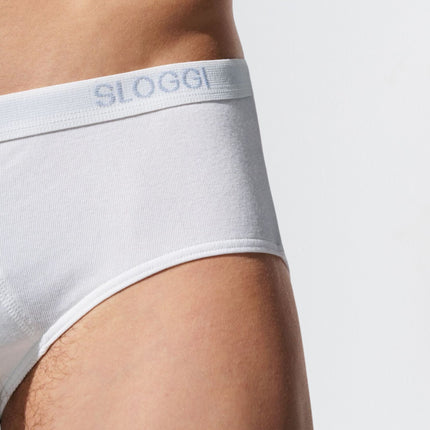 Sloggi slip basic midi white heren 10004712-0003 Sloggi slip basic midi white hommes