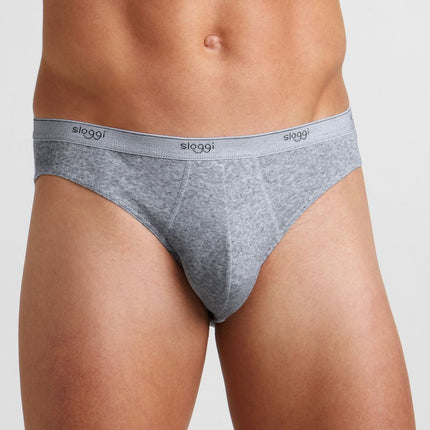 Sloggi slip basic mini grey heren 10004711-0034 Sloggi slip basic mini grey hommes