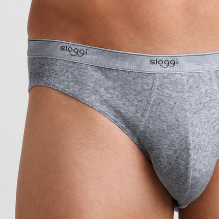Sloggi slip basic mini grey heren 10004711-0034 Sloggi slip basic mini grey hommes