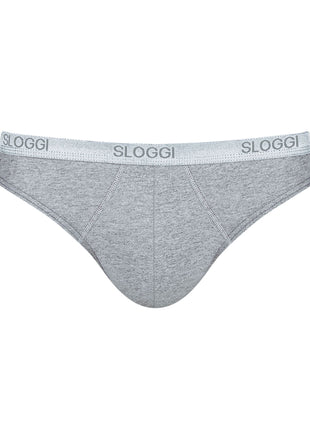 Sloggi slip basic mini grey heren 10004711-0034 Sloggi slip basic mini grey hommes