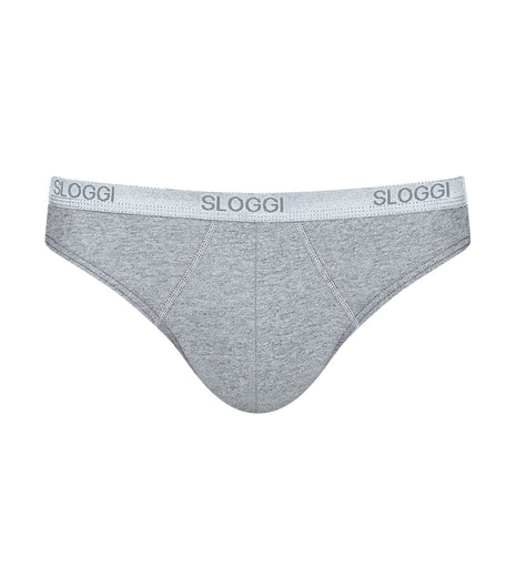 Sloggi slip basic mini grey heren 10004711-0034 Sloggi slip basic mini grey hommes
