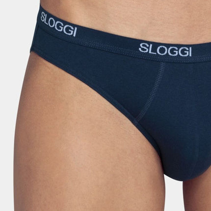 Sloggi slip basic mini night blue heren 10004711-0080 Sloggi slip basic mini night blue hommes