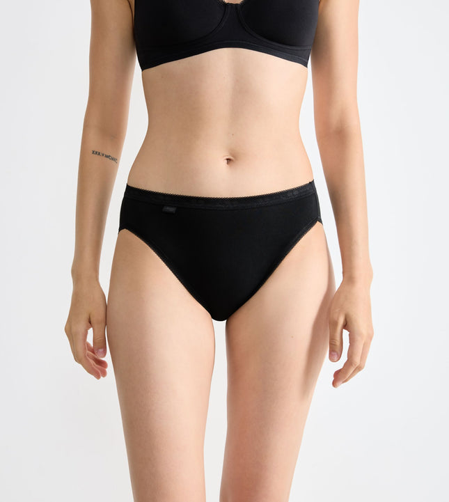 Sloggi slip basic+ tai cotton black dames 10005039-0004 Sloggi slip basic+ tai cotton black femmes