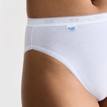 Sloggi slip basic+ tai cotton white dames 10005039-0003 Sloggi slip basic+ tai cotton white femmes