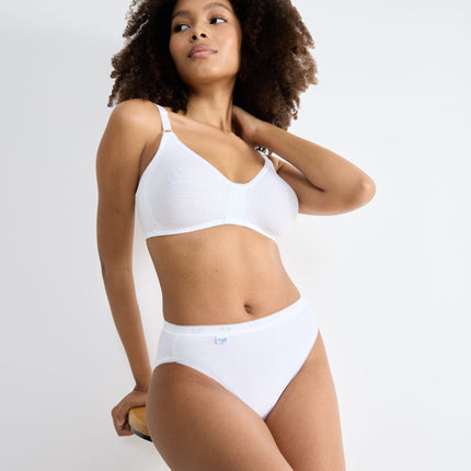 Sloggi slip basic+ tai cotton white dames 10005039-0003 Sloggi slip basic+ tai cotton white femmes