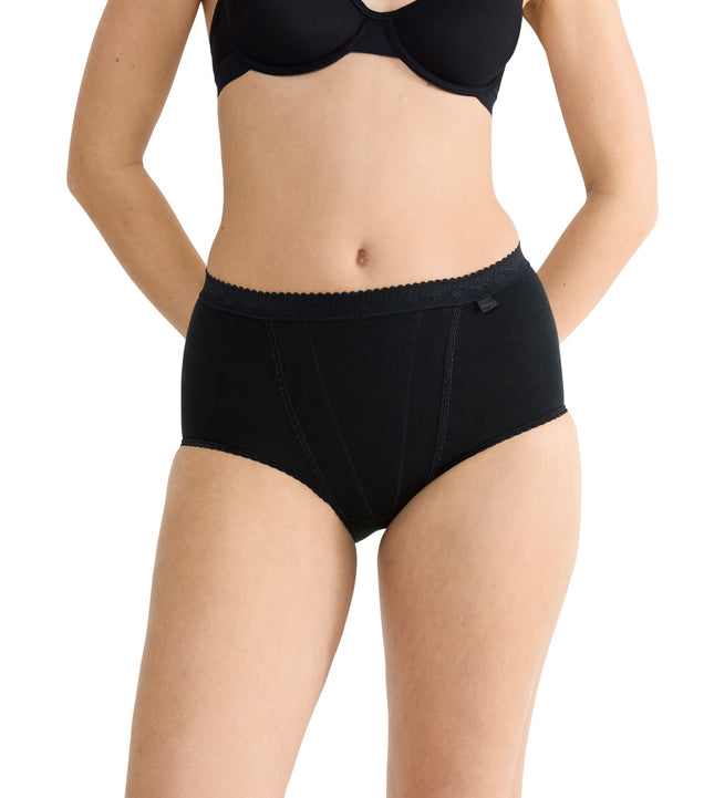 Sloggi slip control maxi black dames 10005203-0004 Sloggi slip control maxi black femmes