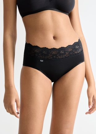 Sloggi slip romance midi black dames 10031896-0004 Sloggi slip romance midi black femmes