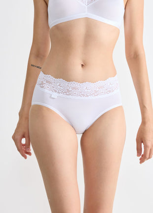 Sloggi slip romance midi white dames 10031896-0003 Sloggi slip romance midi white femmes