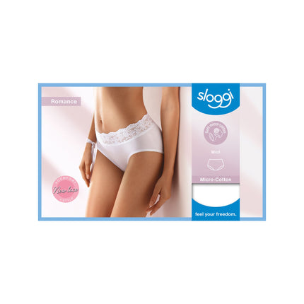 Sloggi slip romance midi white dames 10031896-0003 Sloggi slip romance midi white femmes