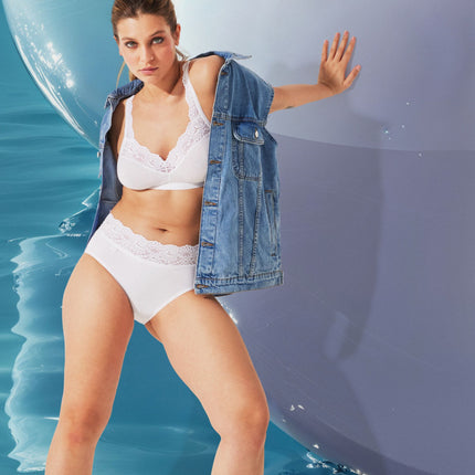 Sloggi slip romance midi white dames 10031896-0003 Sloggi slip romance midi white femmes