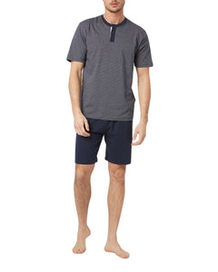 Tom Tailor pyjama korte broek nebraska dark blue heren 70907-5607-632 Tom Tailor pyjama pantalon court nebraska dark blue hommes