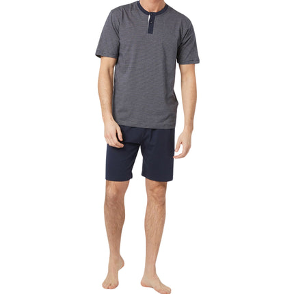 Tom Tailor pyjama korte broek nebraska dark blue heren 70907-5607-632 Tom Tailor pyjama pantalon court nebraska dark blue hommes