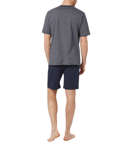 Tom Tailor pyjama korte broek nebraska dark blue heren 70907-5607-632 Tom Tailor pyjama pantalon court nebraska dark blue hommes