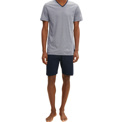 Tom Tailor pyjama korte broek nevada dark blue heren 71077-5607-632 Tom Tailor pyjama pantalon court nevada dark blue hommes

