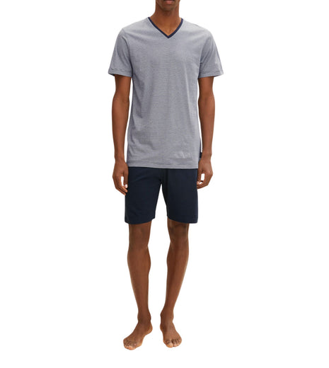 Tom Tailor pyjama korte broek nevada dark blue heren 71077-5607-632 Tom Tailor pyjama pantalon court nevada dark blue hommes
