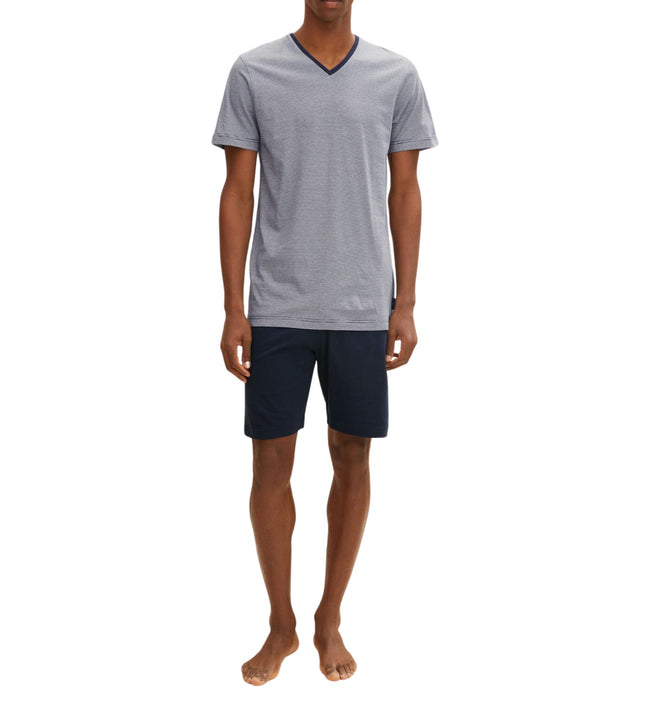 Tom Tailor pyjama korte broek nevada dark blue heren 71077-5607-632 Tom Tailor pyjama pantalon court nevada dark blue hommes
