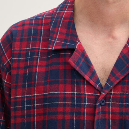 Tom Tailor pyjama lange broek checked dark red heren 71417-5200-434 Tom Tailor pyjama pantalon long checked dark red hommes