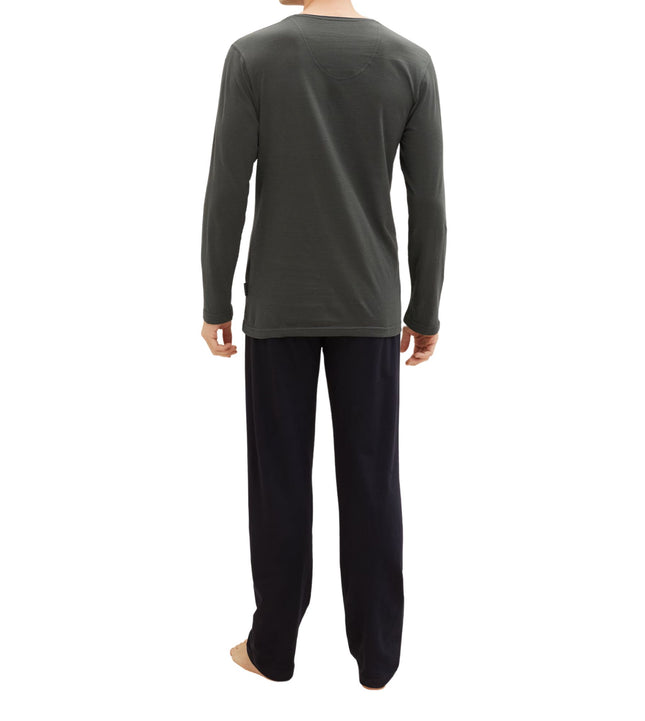Tom Tailor pyjama lange broek nevada dark green heren 71112-5607-332 Tom Tailor pyjama pantalon long nevada dark green hommes
