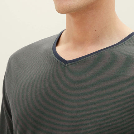 Tom Tailor pyjama lange broek nevada dark green heren 71112-5607-332 Tom Tailor pyjama pantalon long nevada dark green hommes
