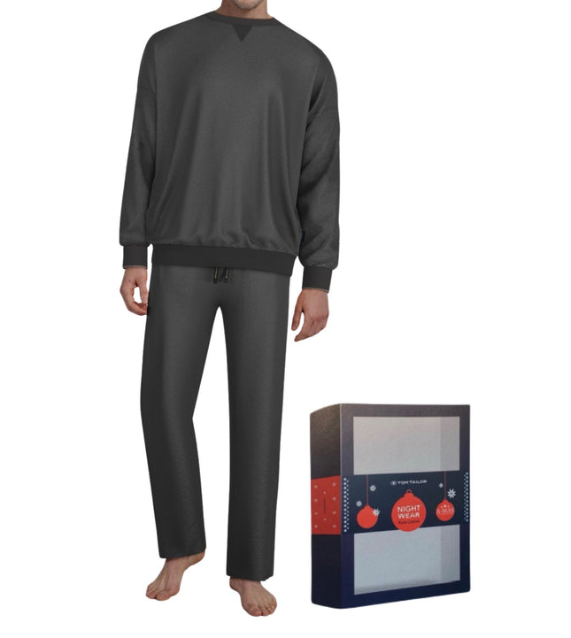 Tom Tailor pyjama lange broek rhodos black heren 71479-3041-920 Tom Tailor pyjama pantalon long rhodos black hommes