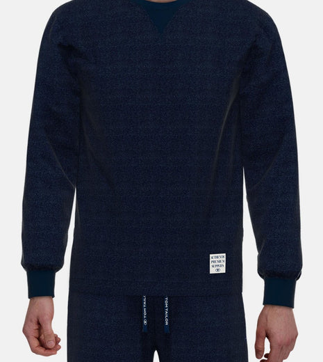 Tom Tailor pyjama lange broek rhodos dark blue heren 71469-3028-630 Tom Tailor pyjama pantalon long rhodos dark blue hommes