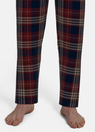 Tom Tailor pyjama lange broek rhodos red heren 71476-6542-424 Tom Tailor pyjama pantalon long rhodos red hommes