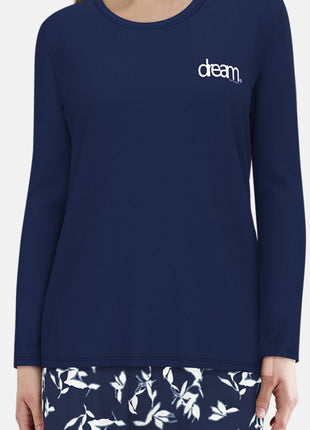 Tom Tailor pyjama lange broek sitia dark blue dames 60347-6085-635 Tom Tailor pyjama pantalon long sitia dark blue femmes