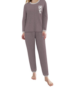 Tom Tailor pyjama lange broek sitia lila dames 60353-6562-721 Tom Tailor pyjama pantalon long sitia lila femmes