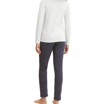 Tom Tailor pyjama lange broek vienna blue dames 60020-6061-625 Tom Tailor pyjama pantalon long vienna blue femmes
