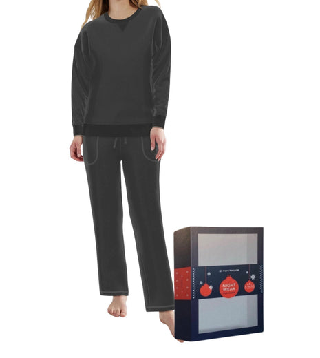 Tom Tailor pyjama lange broek xanthi black dames 60387-3041-920 Tom Tailor pyjama pantalon long xanthi black femmes