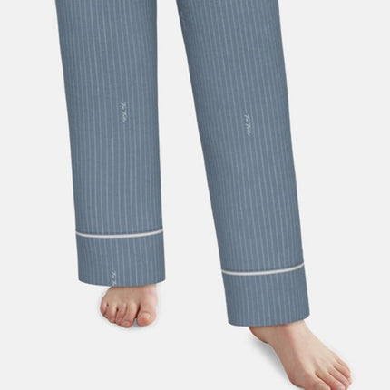 Tom Tailor pyjama lange broek xanthi blue dames 60362-6061-623 Tom Tailor pyjama pantalon long xanthi blue femmes